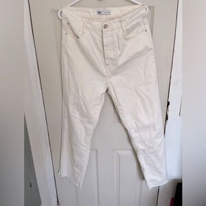Zara Women's High Rise Jeans - Cream